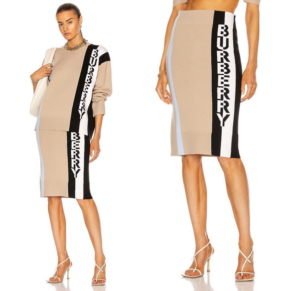 Burberry Dresses & Skirts - Burberry Kristen Knit Pencil Straight Skirt in Soft Fawn